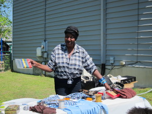 Ms. Laws, an East End Resident, gives her workshop on Rags to Riches.